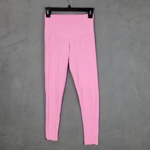 Onzie Leggings Womens XS Pink High Waist Ribbed Yoga Pants‎ Athletic